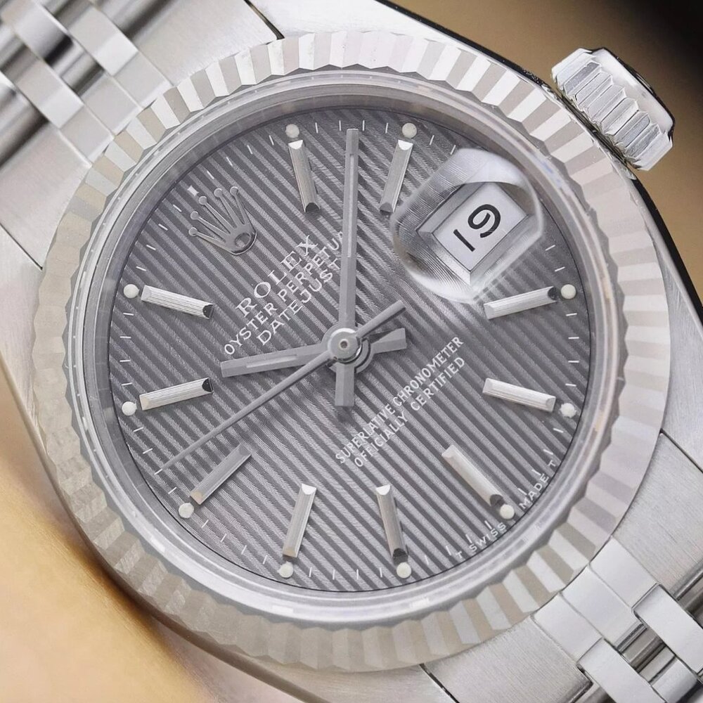 Sale! Ladies Rolex Gray 18k White Watch